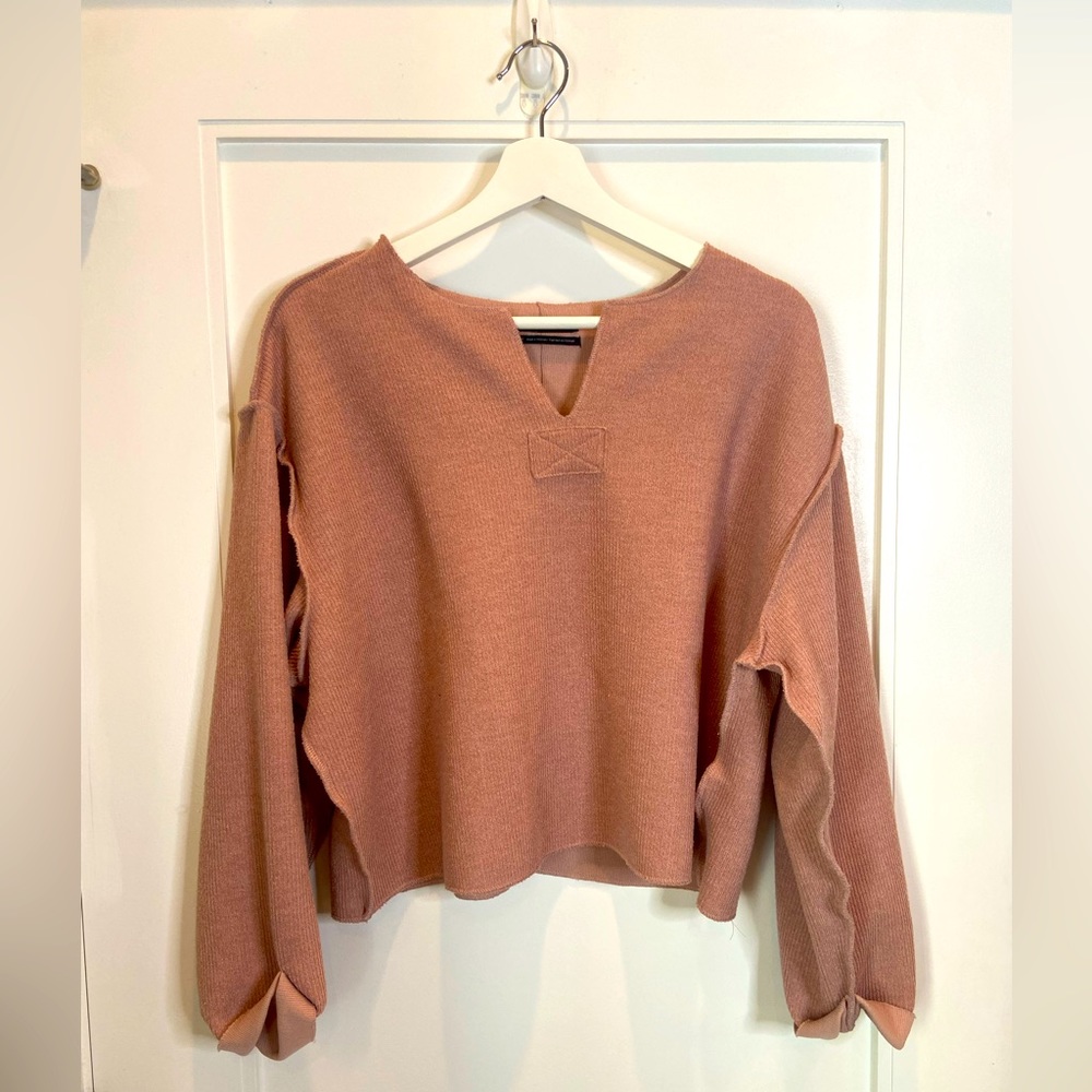 Cropped Dusty Pink Sweater